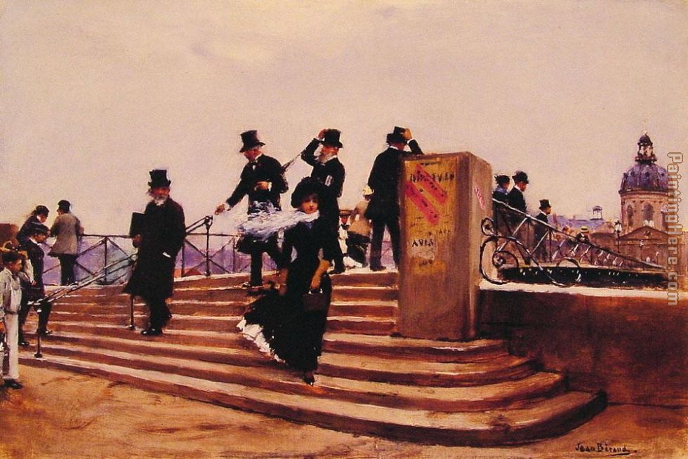 Pont des arts painting - Jean Beraud Pont des arts art painting